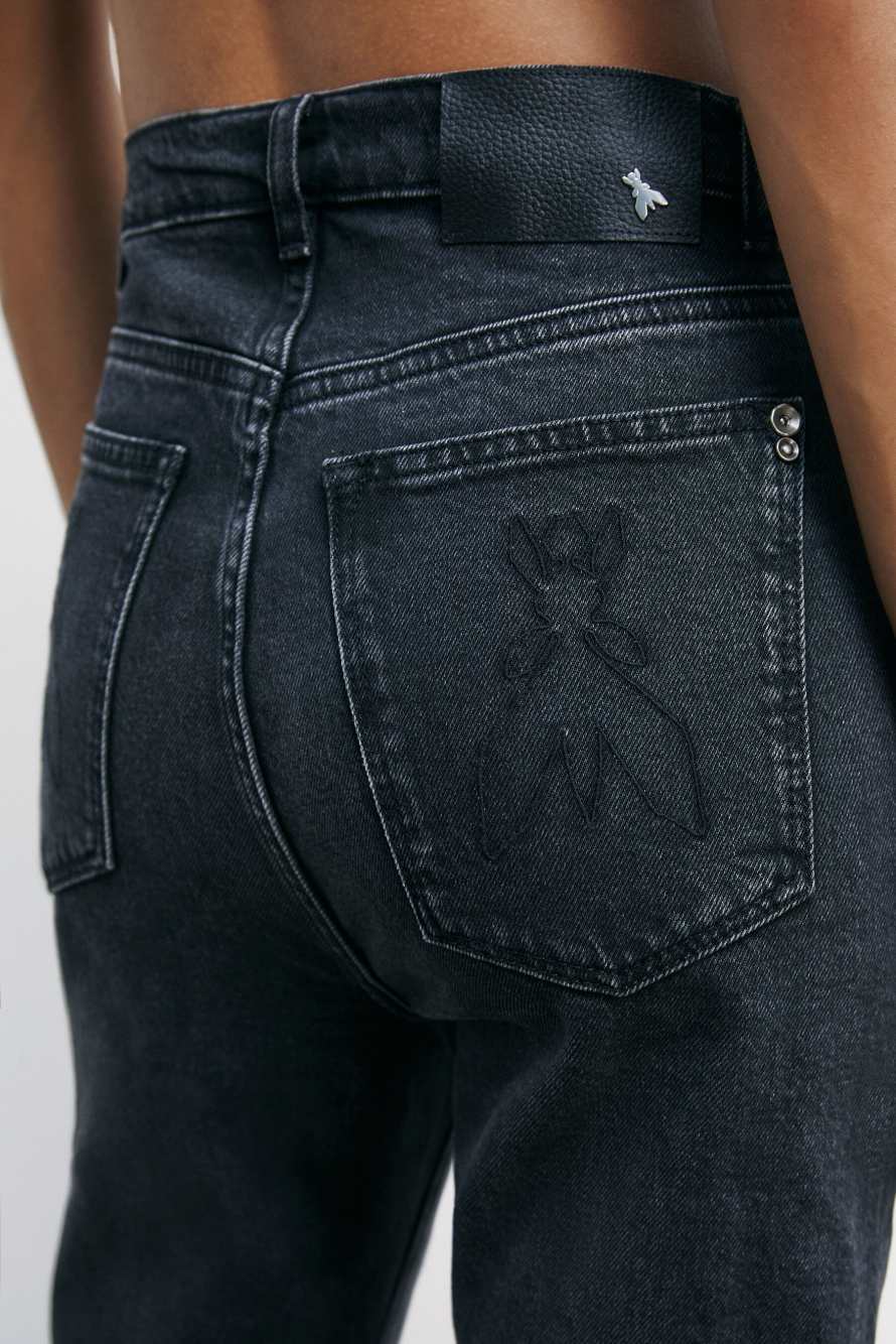 Прямые узкие джинсы, Черный, Patrizia Pepe