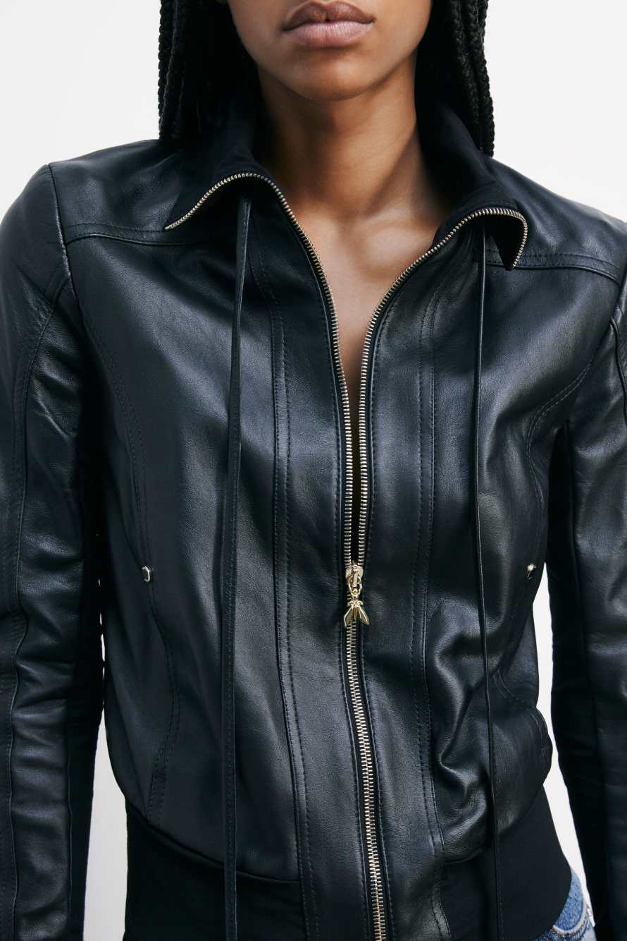 Кожаная куртка Blouson, Черный, Patrizia Pepe