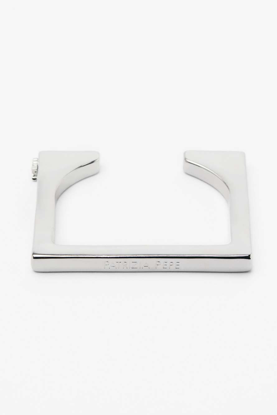 Metal Square bracelet, Silver, Patrizia Pepe
