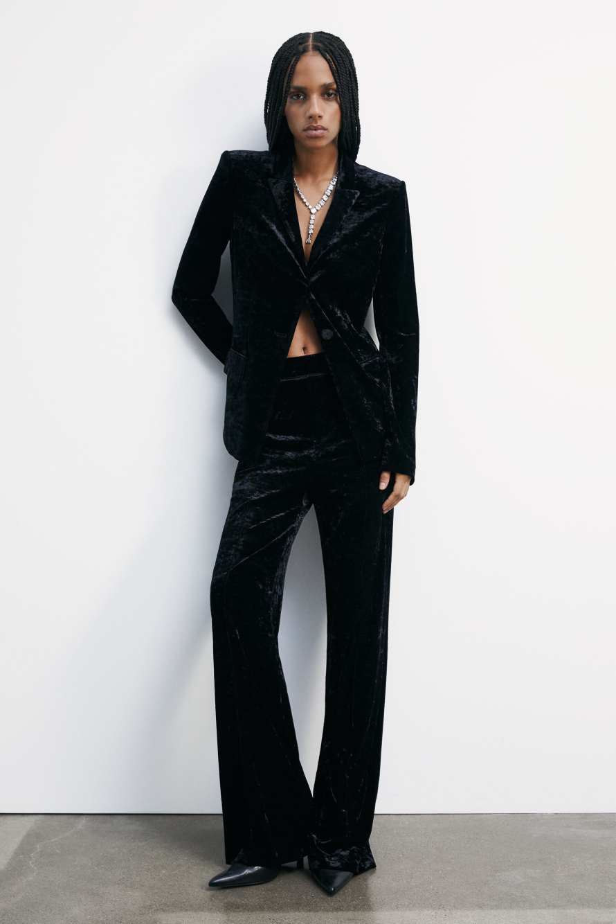 Pantalon en velours "ESSENTIAL", Noir, Patrizia Pepe