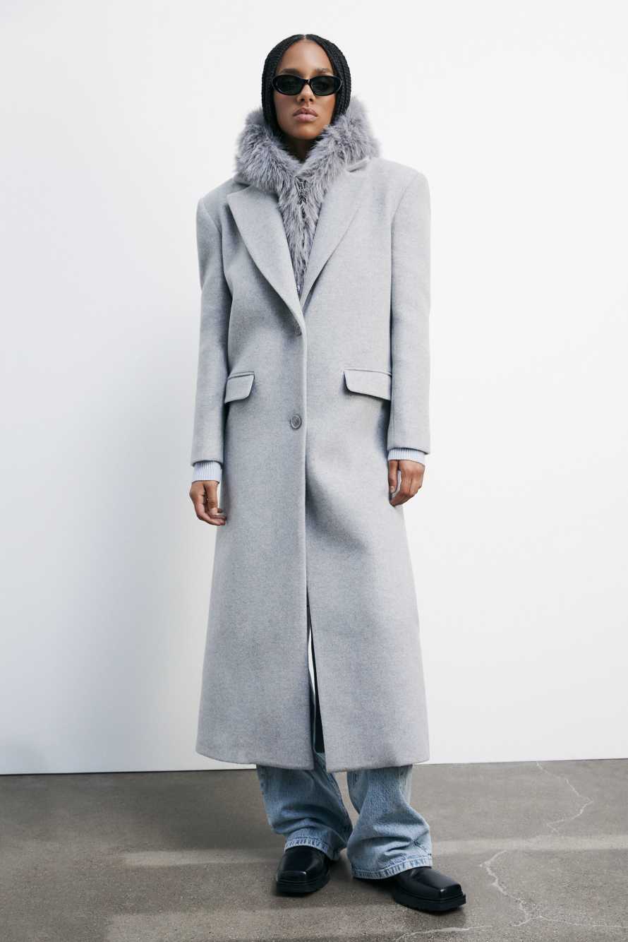 Мягкий жилет с капюшоном, Серый, Patrizia Pepe