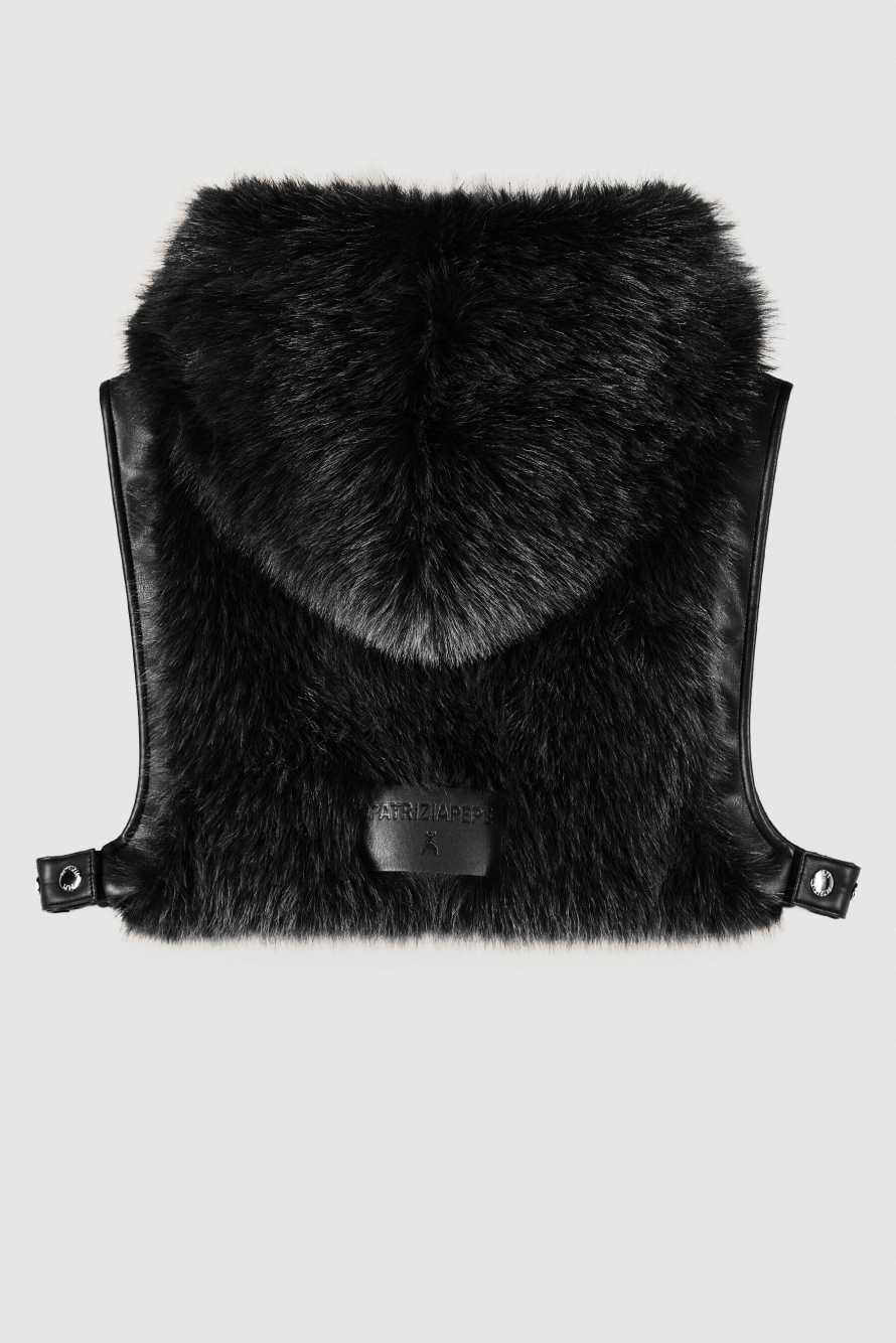 Мягкий жилет с капюшоном, Черный, Patrizia Pepe
