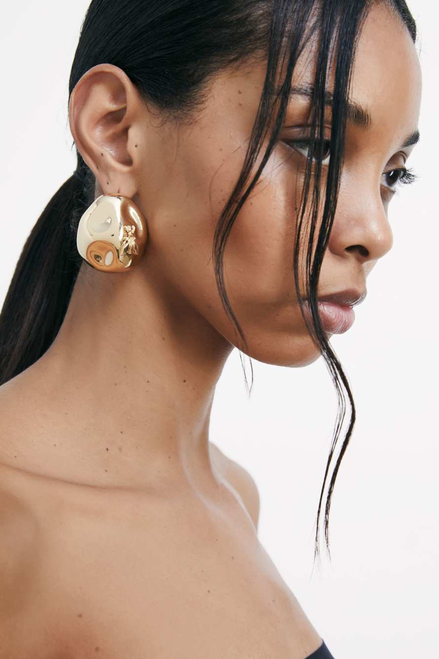 Фигурные серьги Deformed, Золотистый, Patrizia Pepe