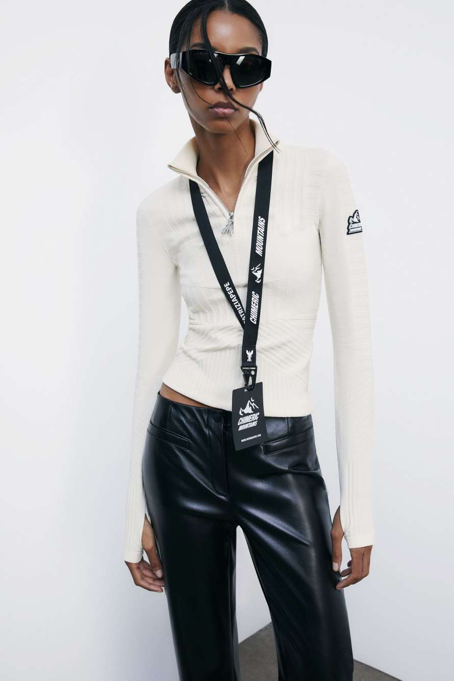 Джемпер Chimeric Mountains с высоким воротом, Белый, Patrizia Pepe