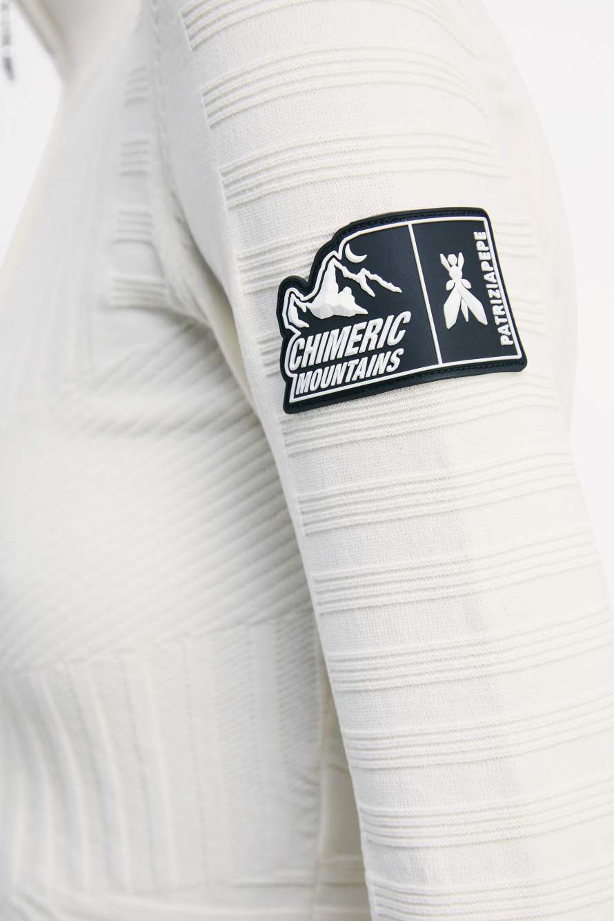 Джемпер Chimeric Mountains с высоким воротом, Белый, Patrizia Pepe