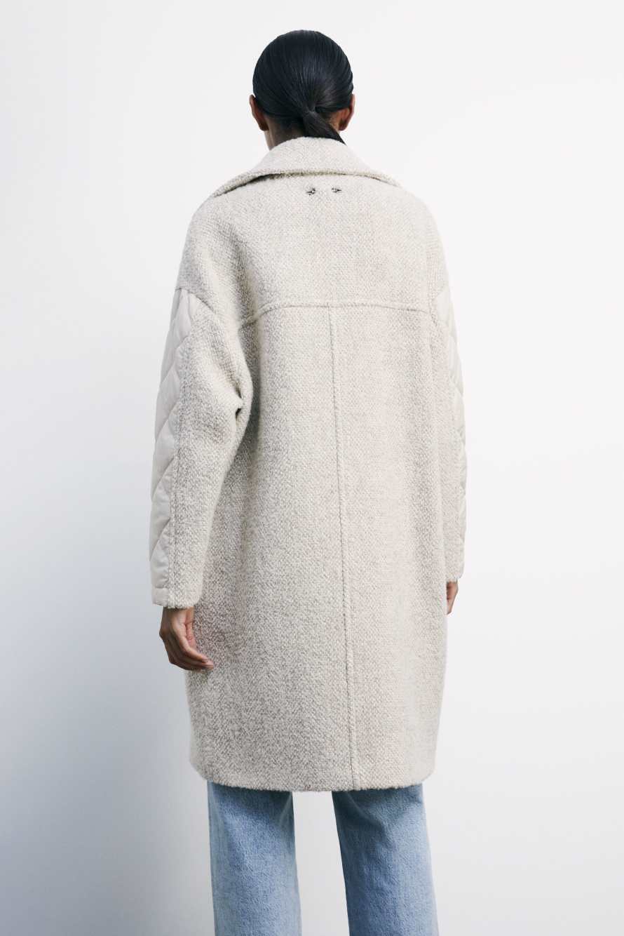 Wool-blend midi coat, White, Patrizia Pepe