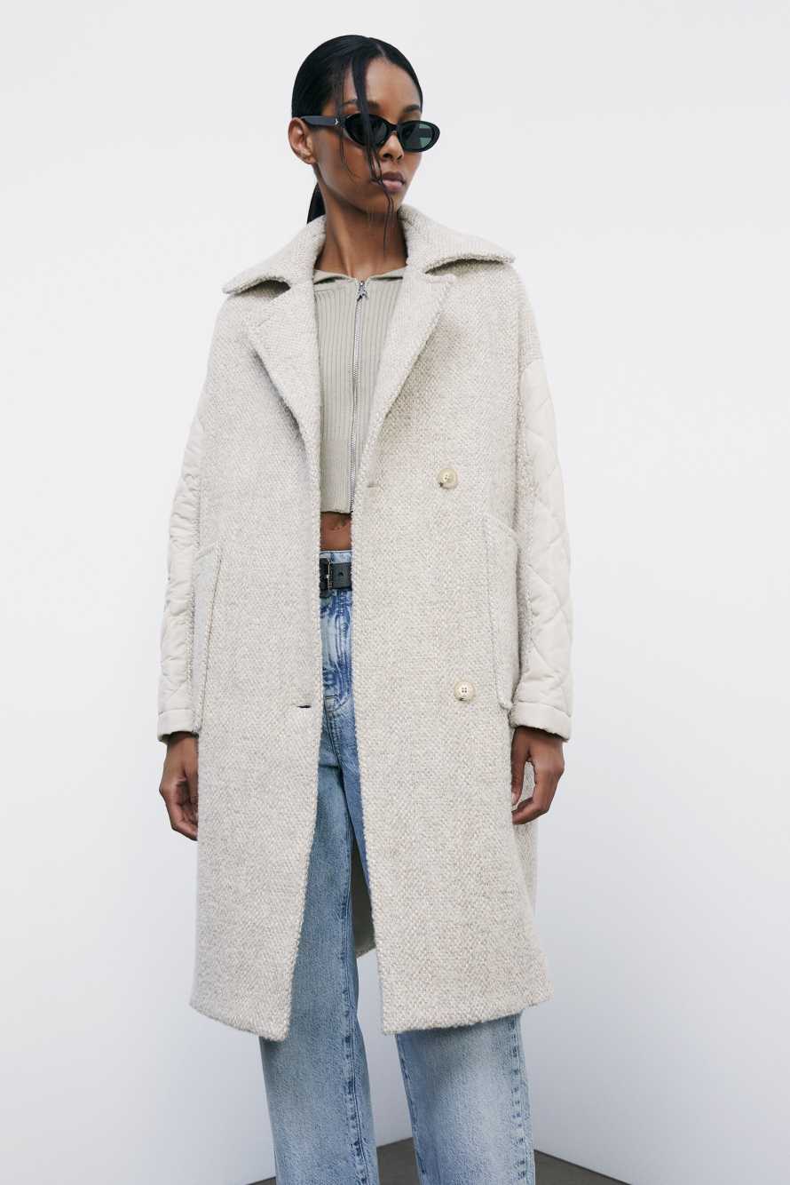 Wool-blend midi coat, White, Patrizia Pepe