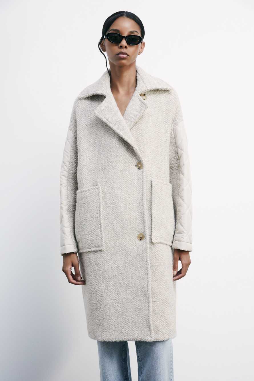 Wool-blend midi coat, White, Patrizia Pepe