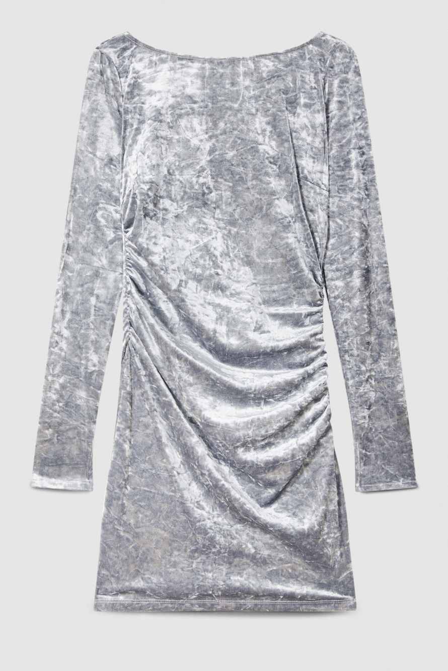 Мини-платье "ESSENTIAL" из бархата, Серый, Patrizia Pepe