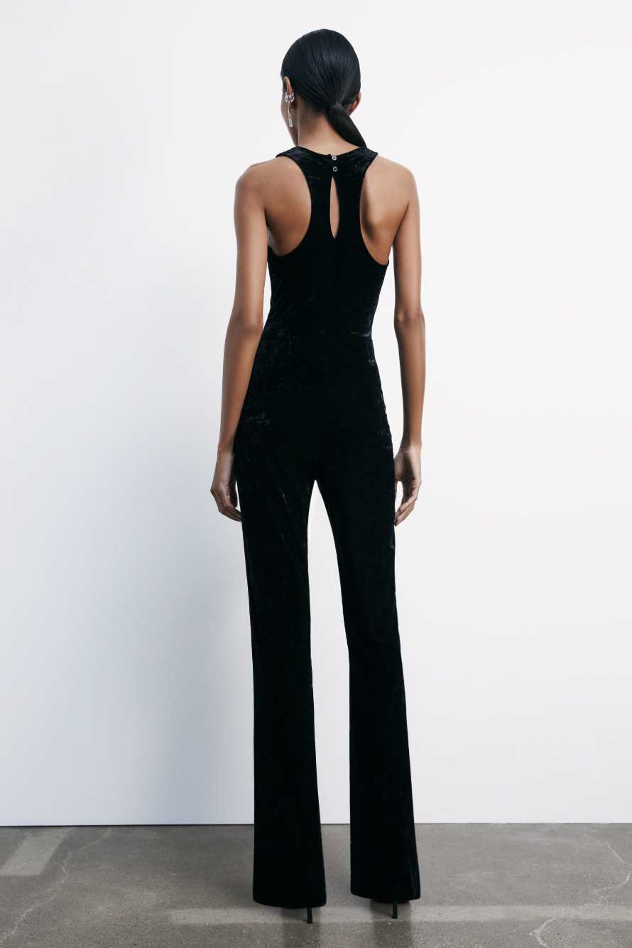 Комбинезон "ESSENTIAL" из бархата, Черный, Patrizia Pepe