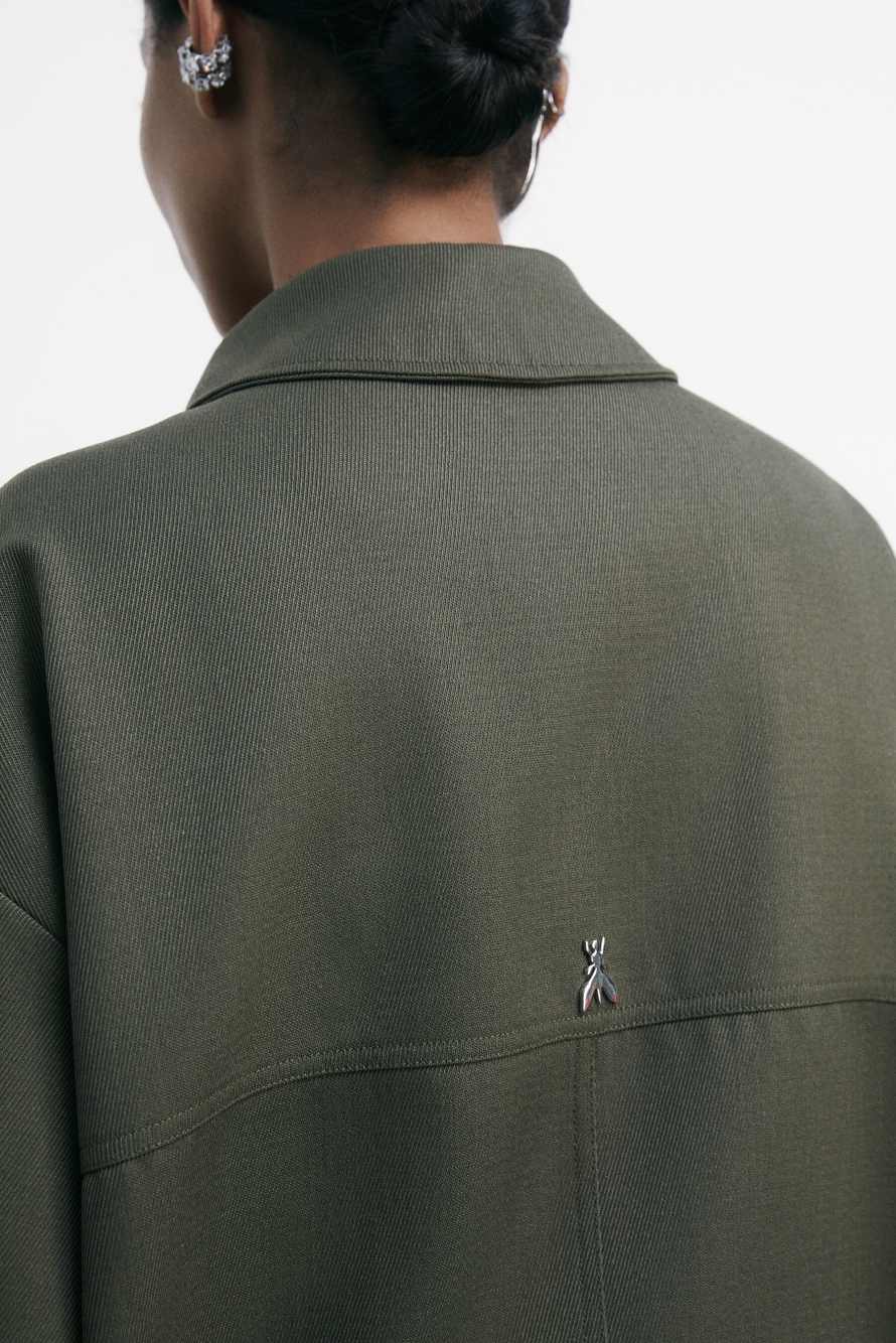 Оверсайз куртка с внутренним жилетом, зелёный, Patrizia Pepe