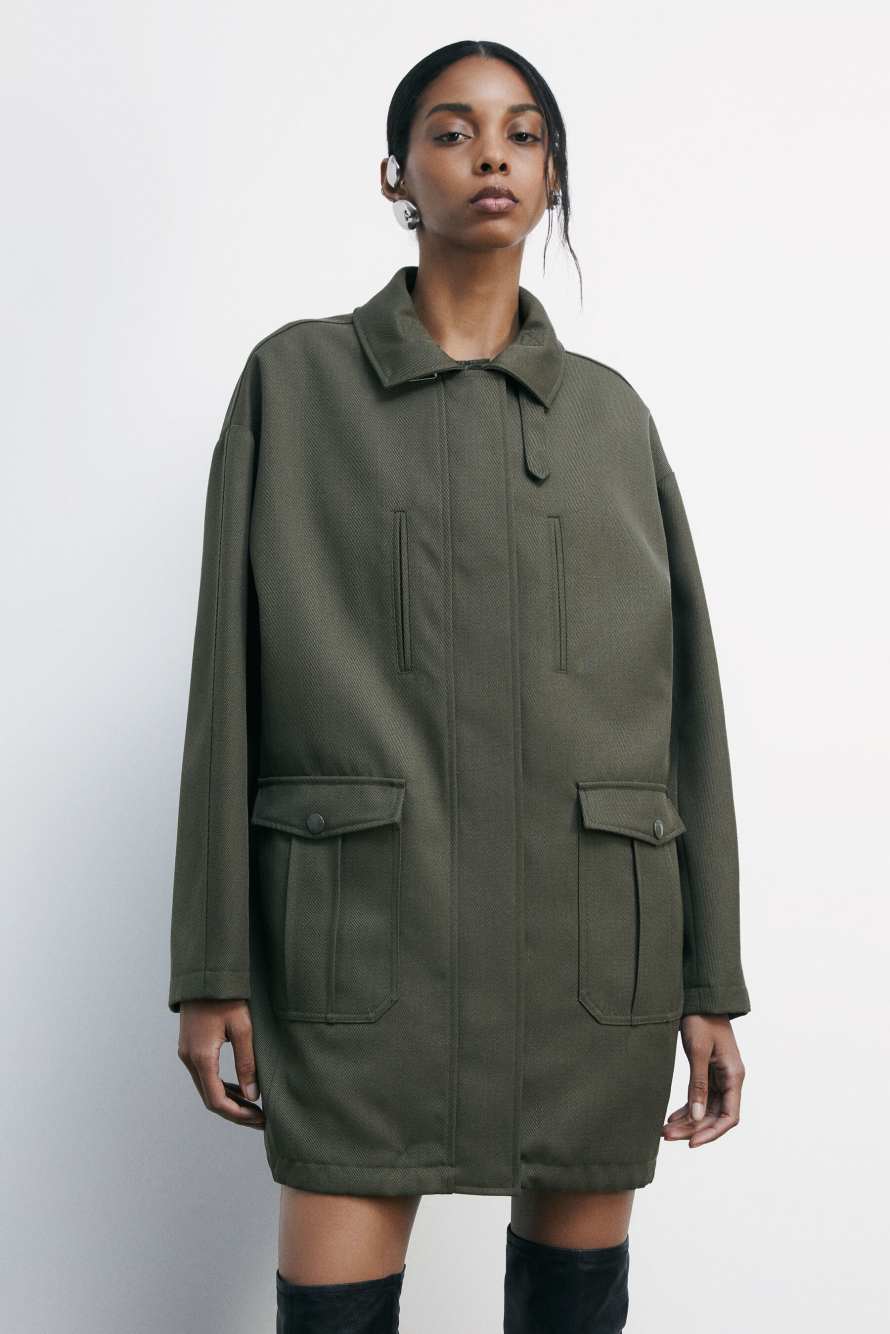 Оверсайз куртка с внутренним жилетом, зелёный, Patrizia Pepe