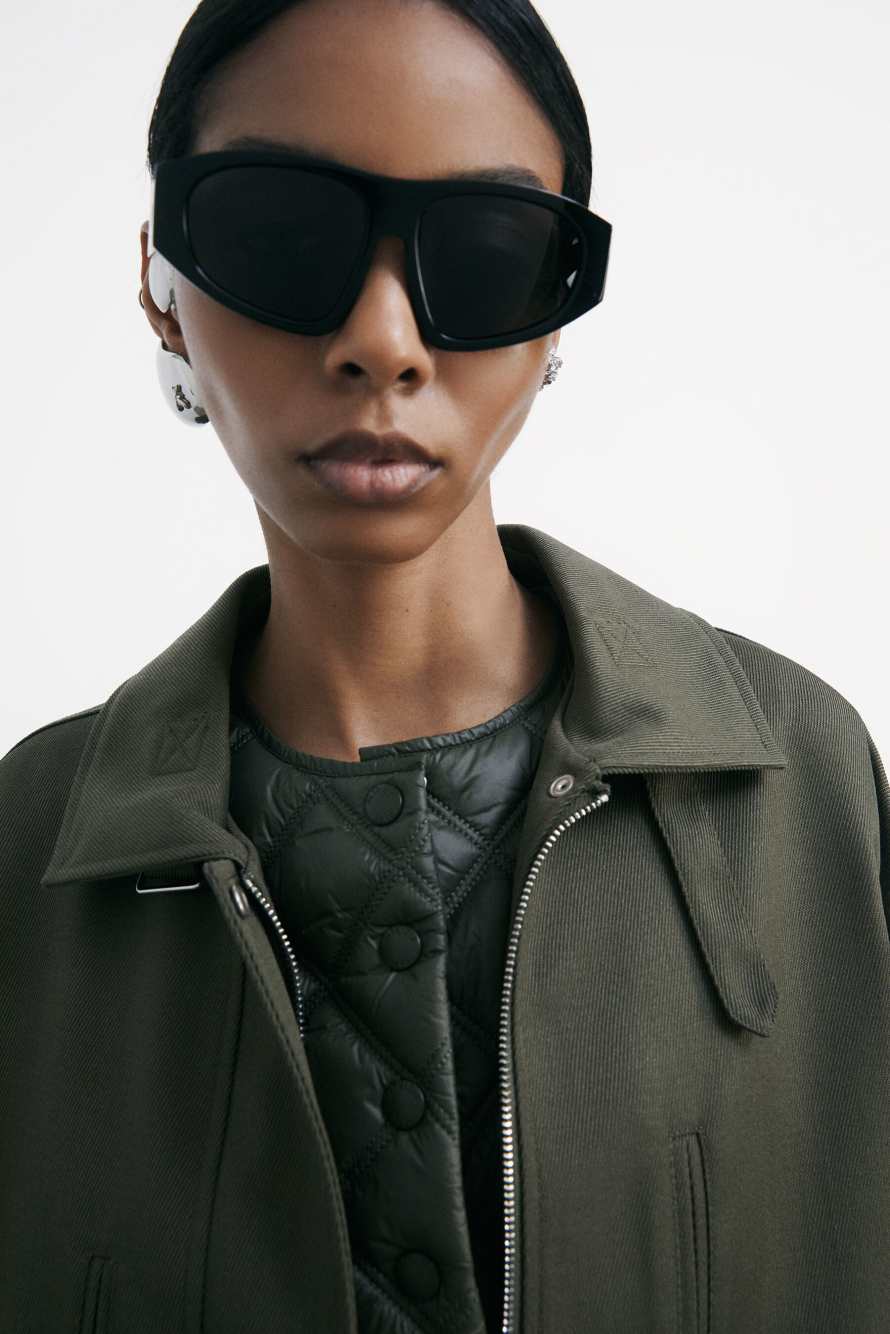 Оверсайз куртка с внутренним жилетом, зелёный, Patrizia Pepe