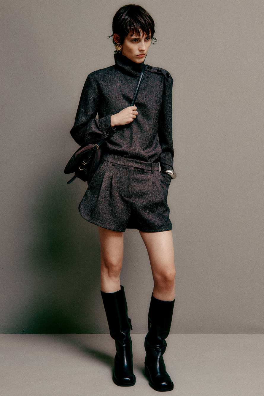 Плотные шорты-фонарики, Коричневый, Patrizia Pepe