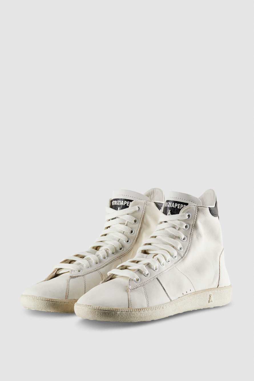 HI-SKIN Sneakers '93 из кожи наппа, Белый, Patrizia Pepe