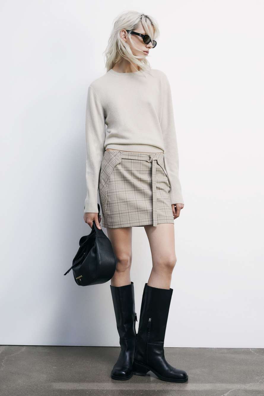 Crew neck cashmere sweater, Beige, Patrizia Pepe