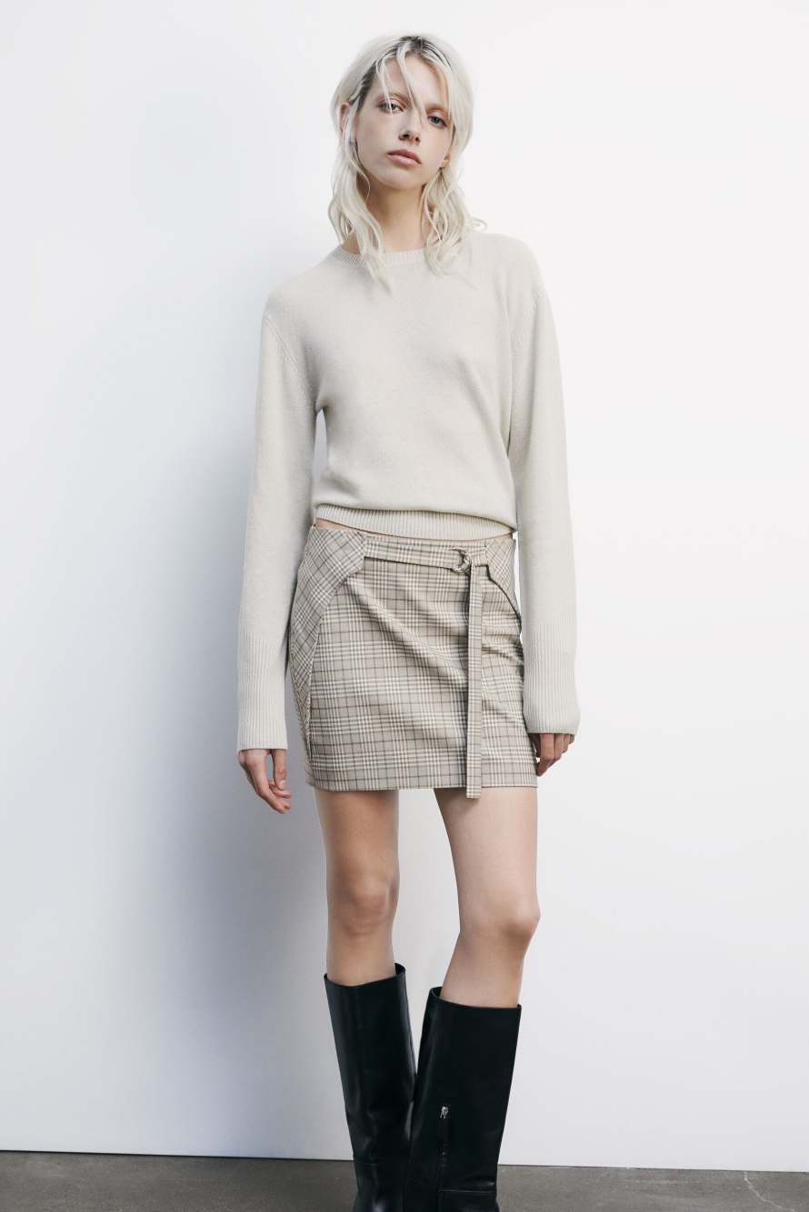 Crew neck cashmere sweater, Beige, Patrizia Pepe