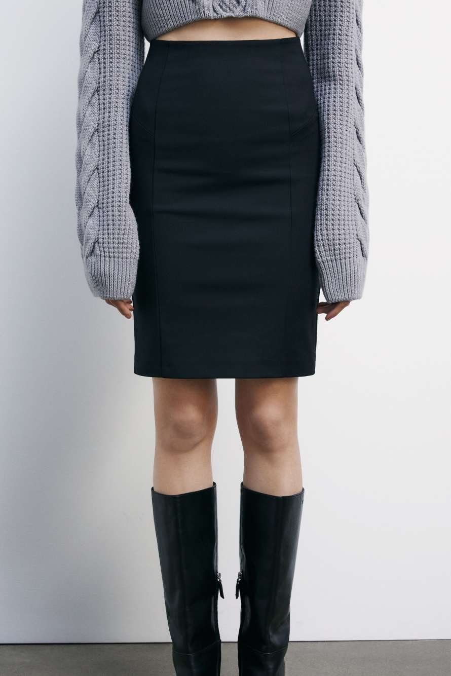 Midi pencil skirt, Black, Patrizia Pepe
