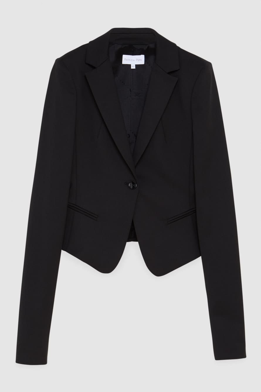 Пиджак на 1 пуговице, Черный, Patrizia Pepe