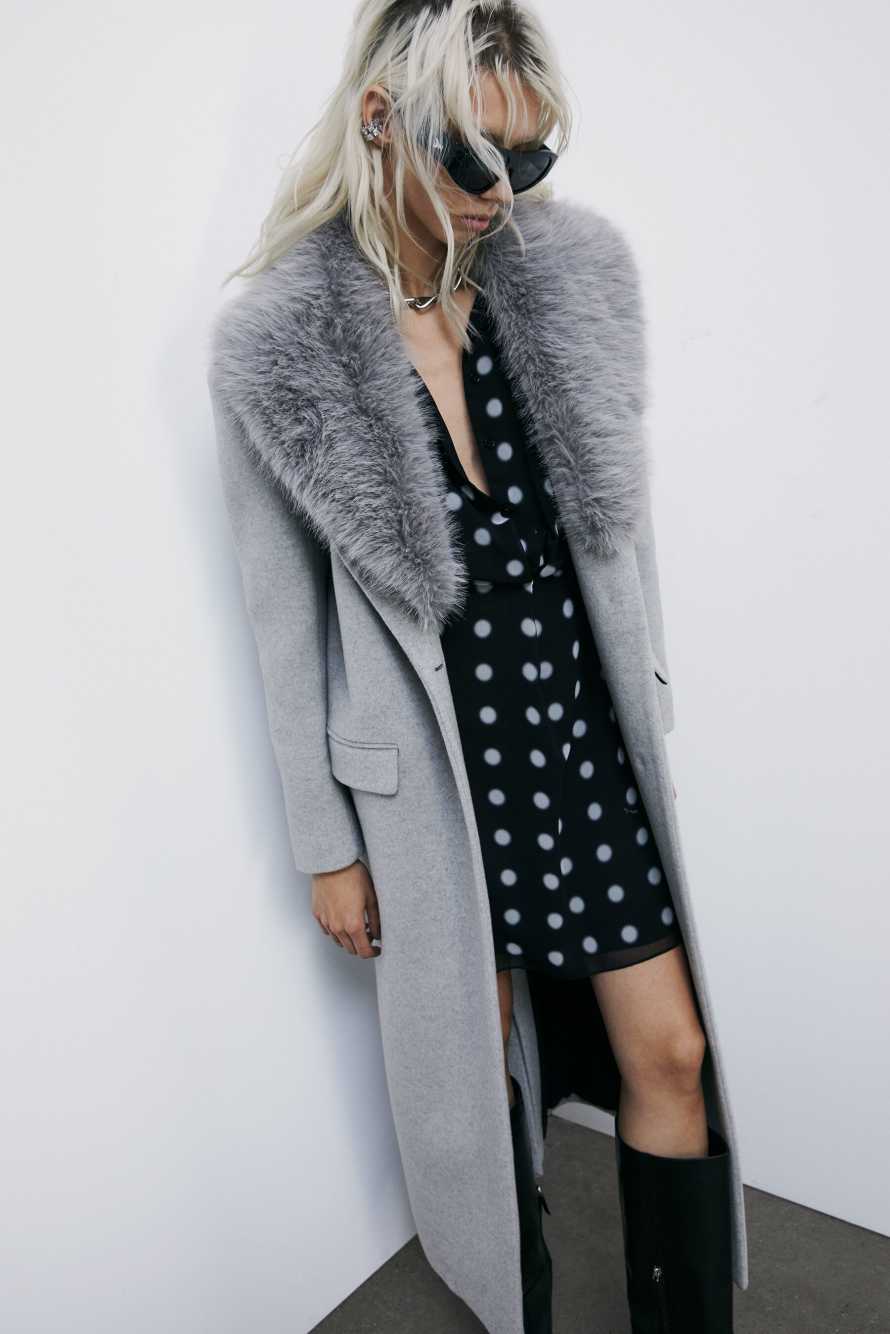 Мини-платье-рубашка в горошек, Черный/Белый, Patrizia Pepe