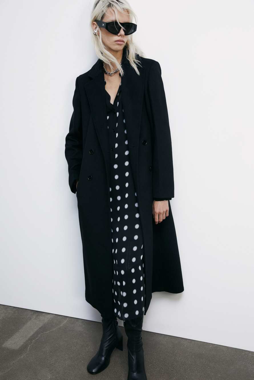 Миди-платье-рубашка в горошек, Черный/Белый, Patrizia Pepe