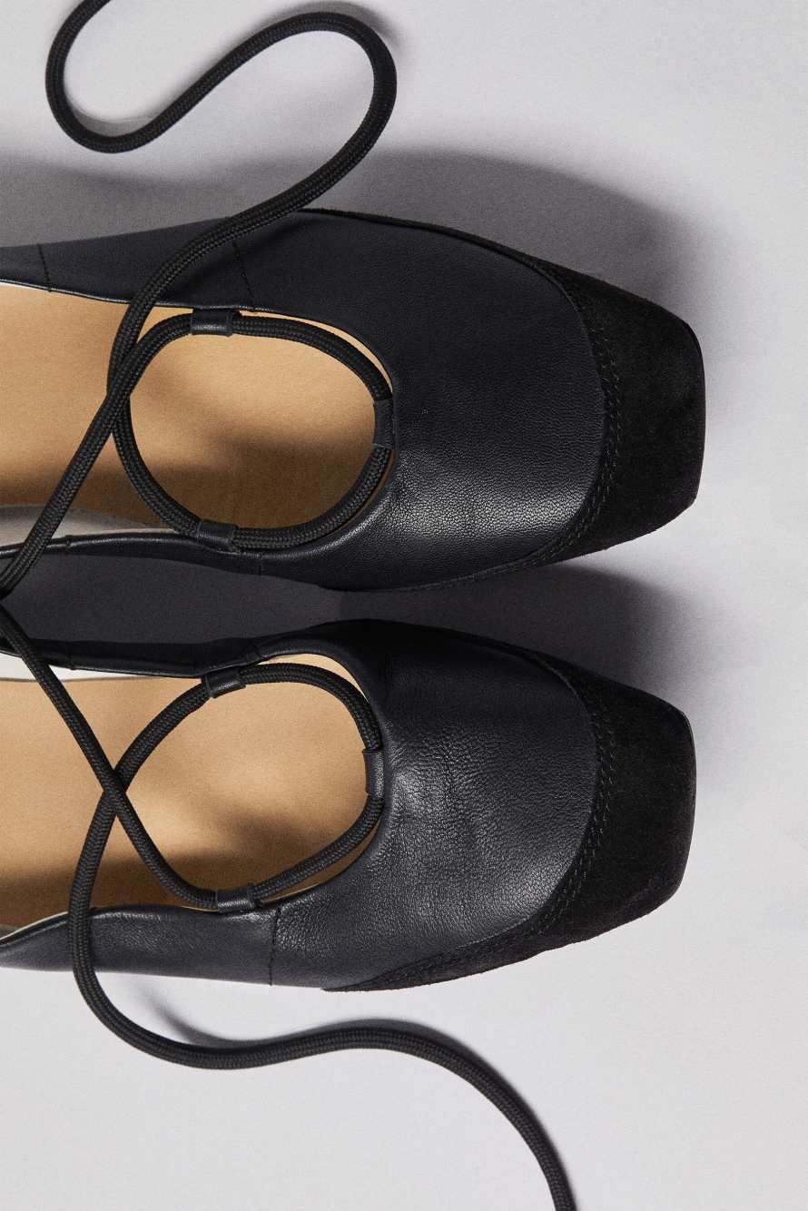 Туфли-балетки Dancing SKIN, Черный, Patrizia Pepe