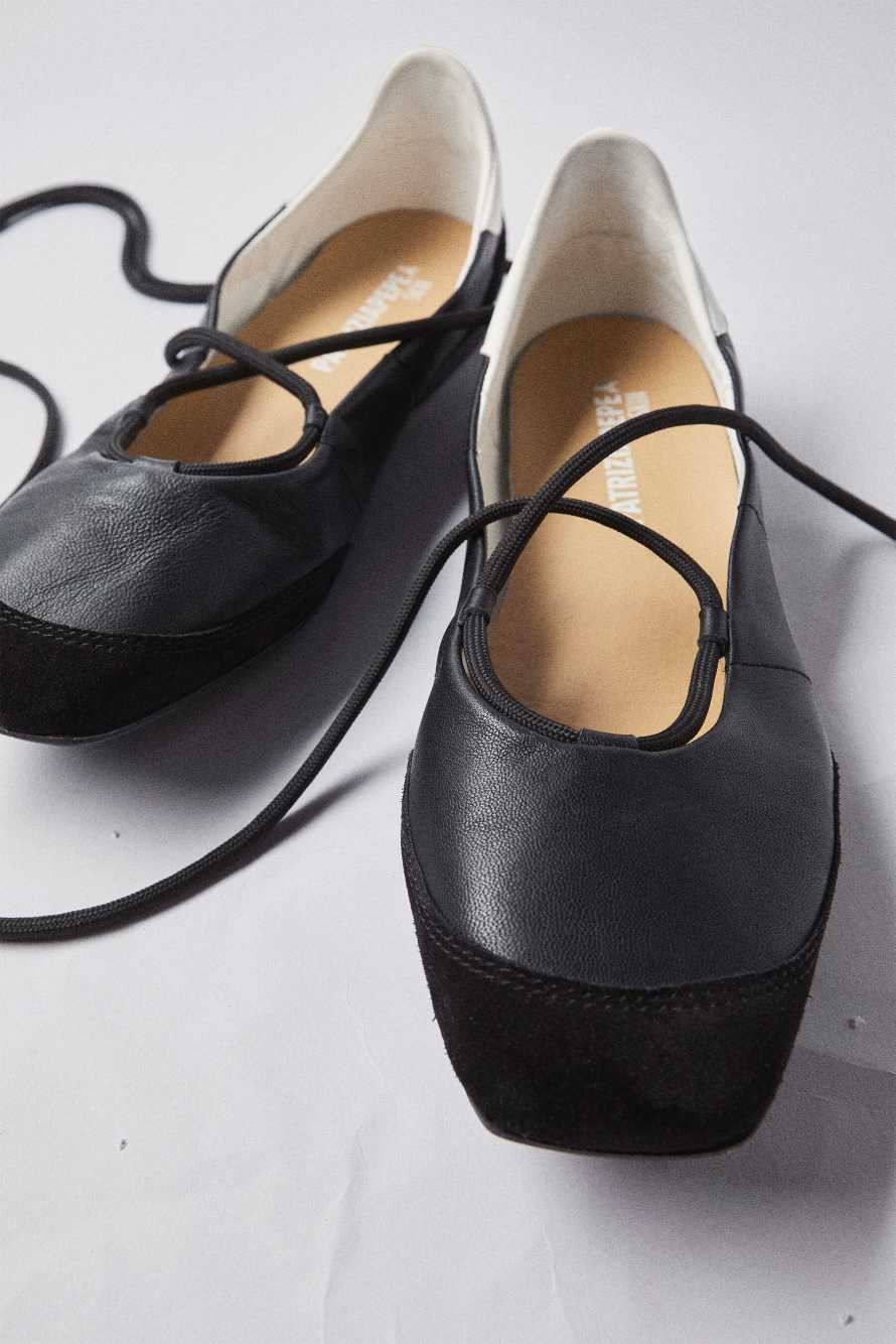 Туфли-балетки Dancing SKIN, Черный, Patrizia Pepe