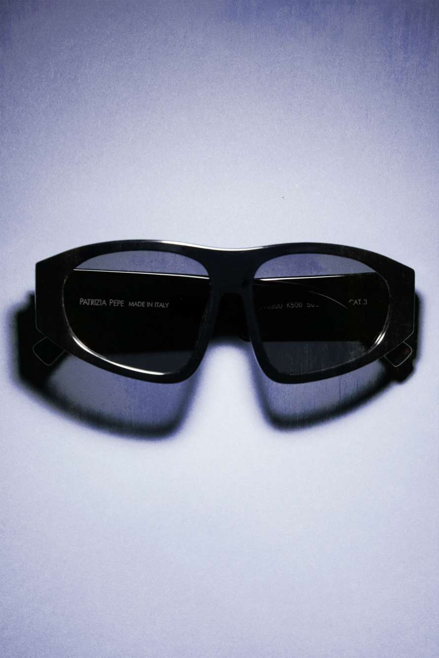 Visor Sunglasses, Black, Patrizia Pepe