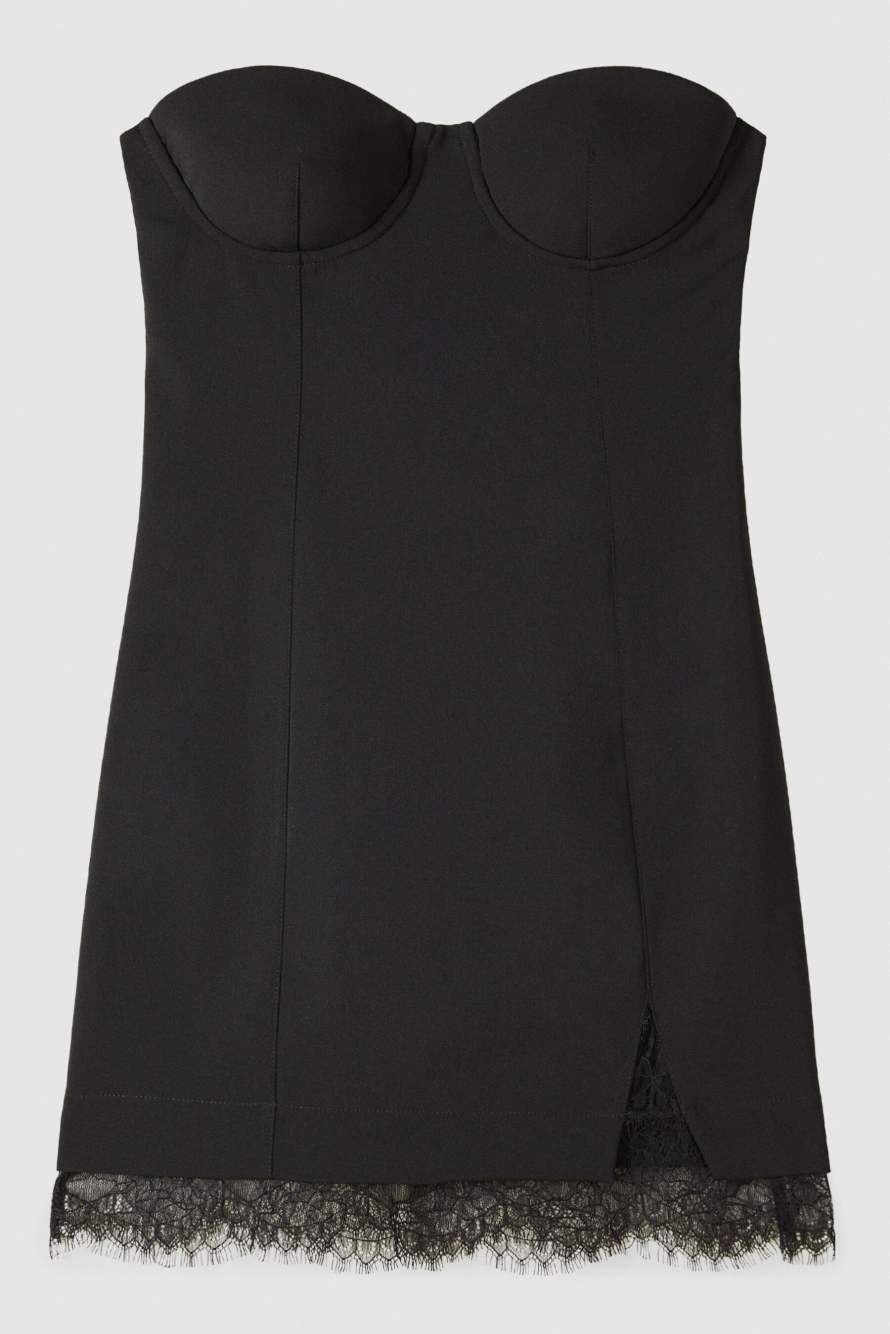 Mini crepe sheath dress, Black, Patrizia Pepe