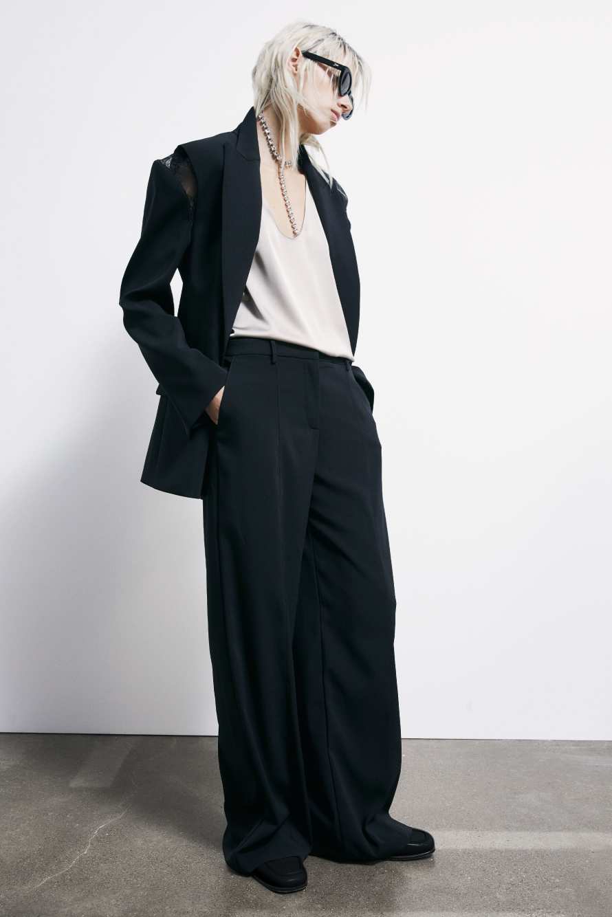 Canotta fluida in raso, Grigio, Patrizia Pepe