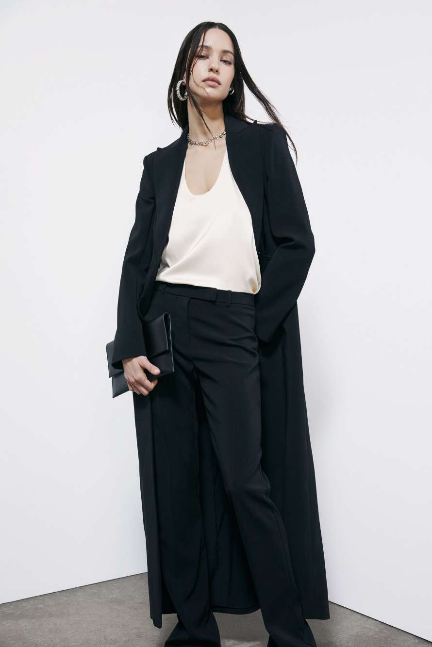 Canotta fluida in raso, Bianco, Patrizia Pepe