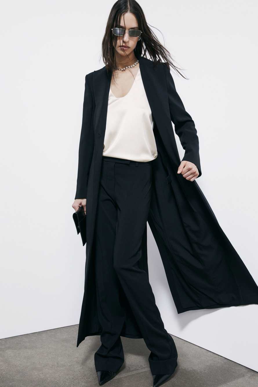 Canotta fluida in raso, Bianco, Patrizia Pepe