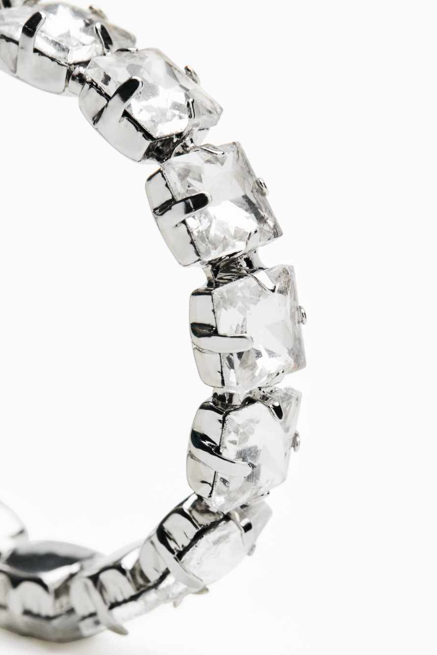 Серьги-кольца Diamond Cut, Серебристый, Patrizia Pepe