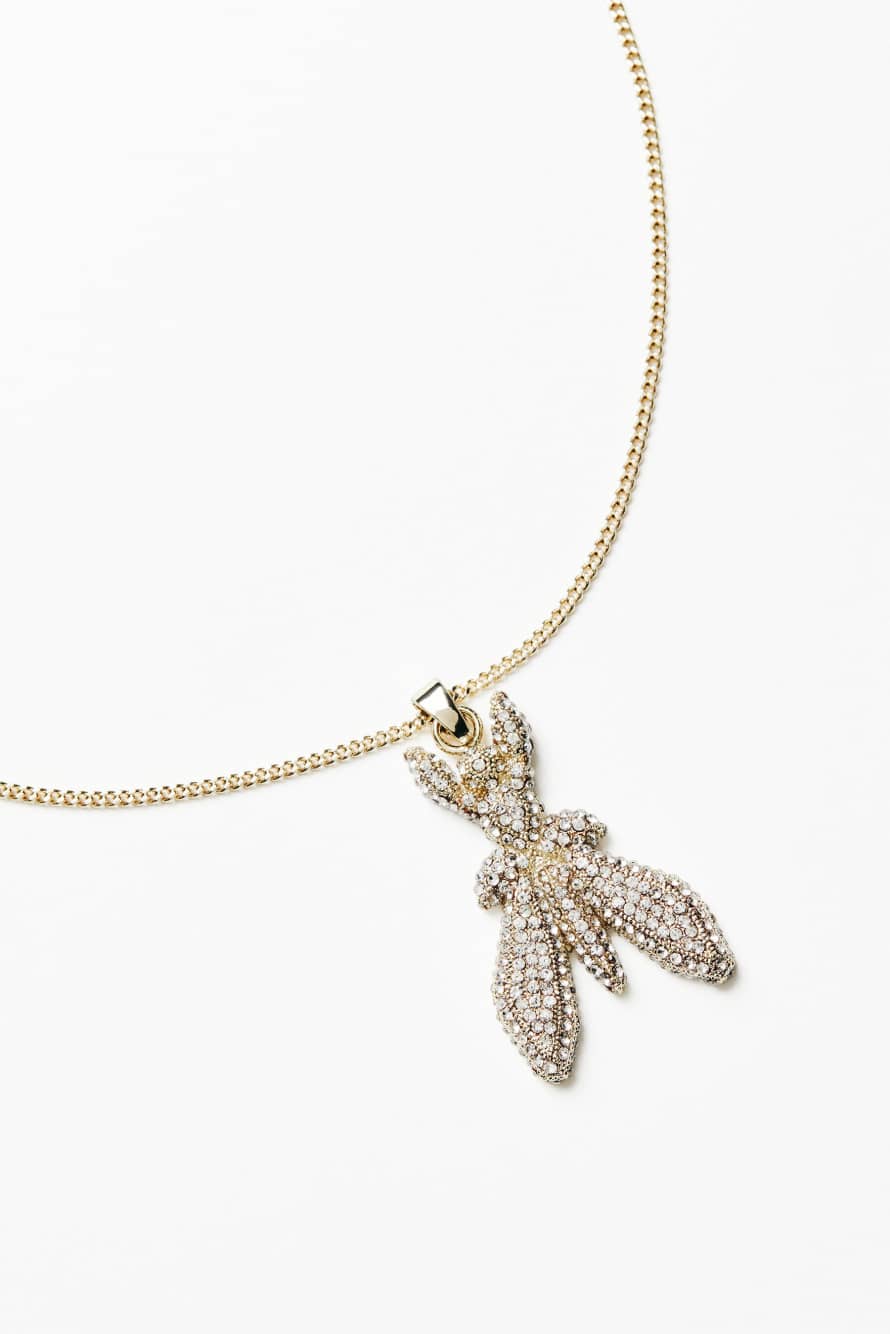 Ожерелье из латуни и стекла со стразами, Золотистый, Patrizia Pepe