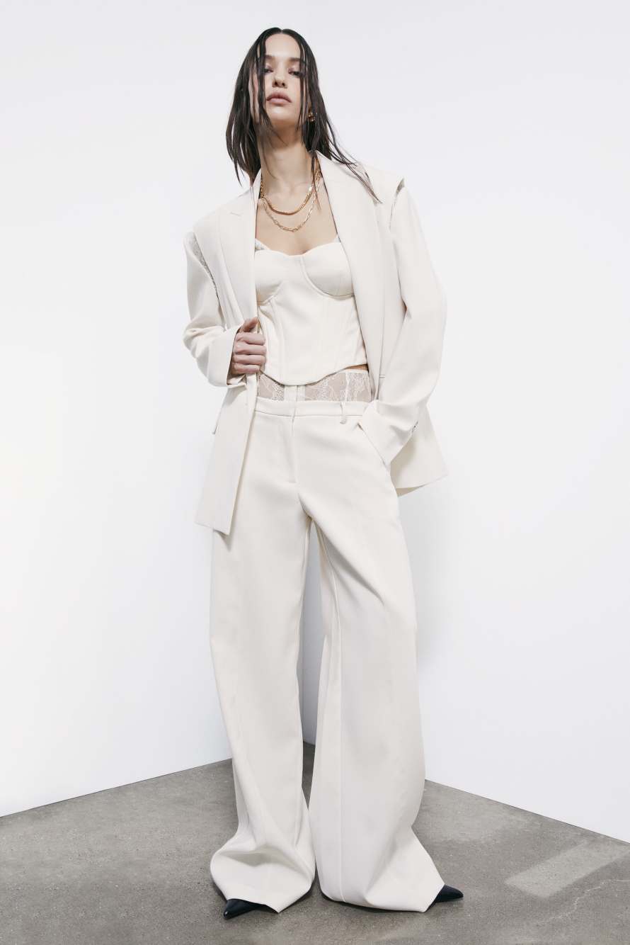 Oversized crepe blazer, White, Patrizia Pepe