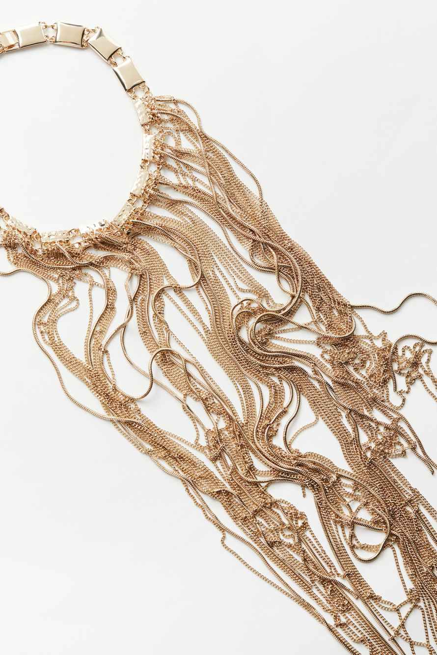 Chocker Metal Fringes, Oro, Patrizia Pepe