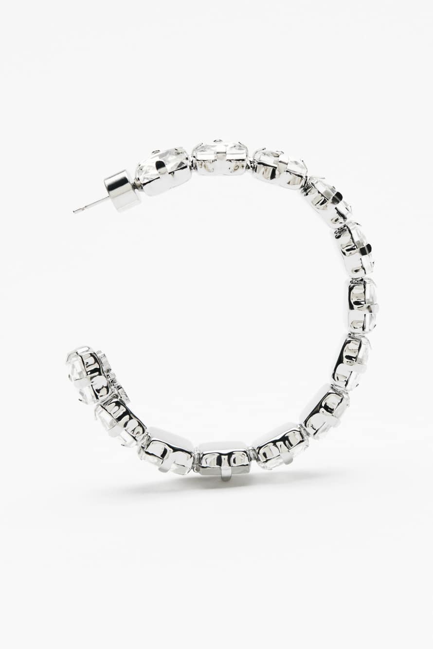 Серьги-кольца Diamond Cut, Серебристый, Patrizia Pepe