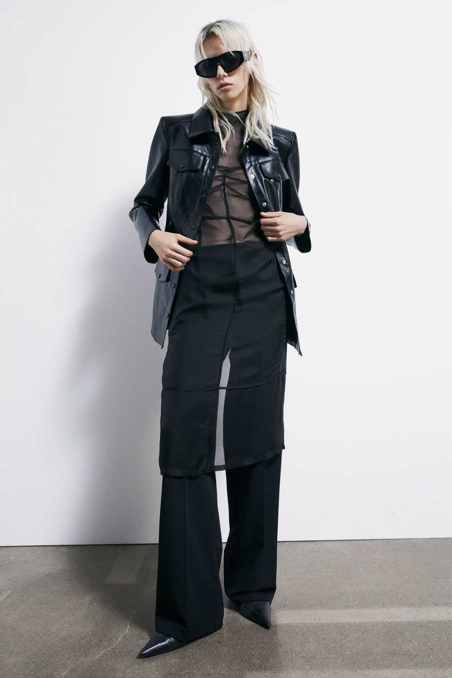 Прозрачное миди-платье из шелка, Черный, Patrizia Pepe