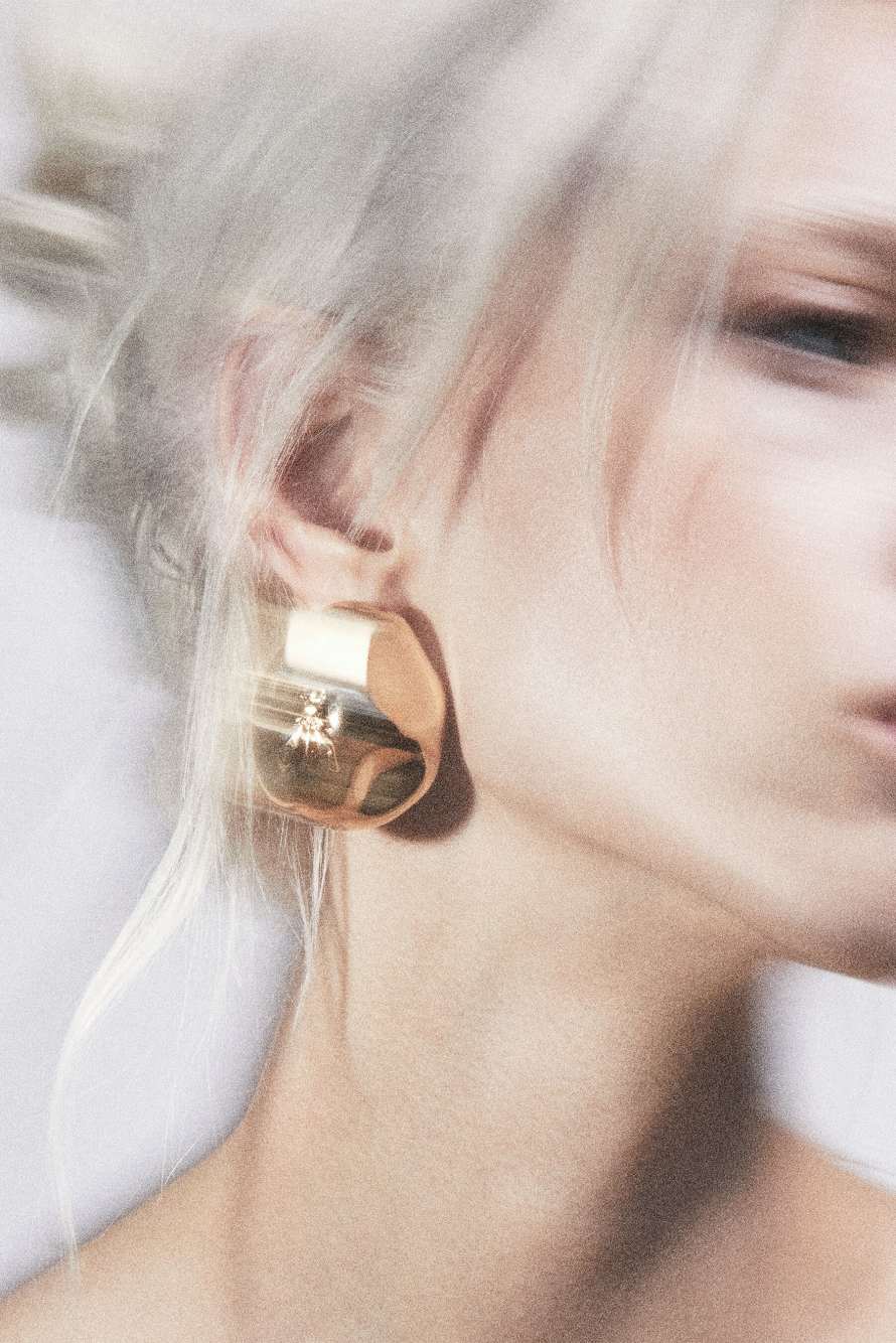 Фигурные серьги Deformed, Золотистый, Patrizia Pepe