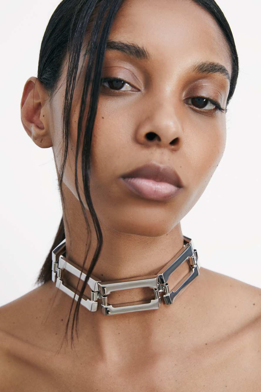 Collana Metal Square, Argento, Patrizia Pepe