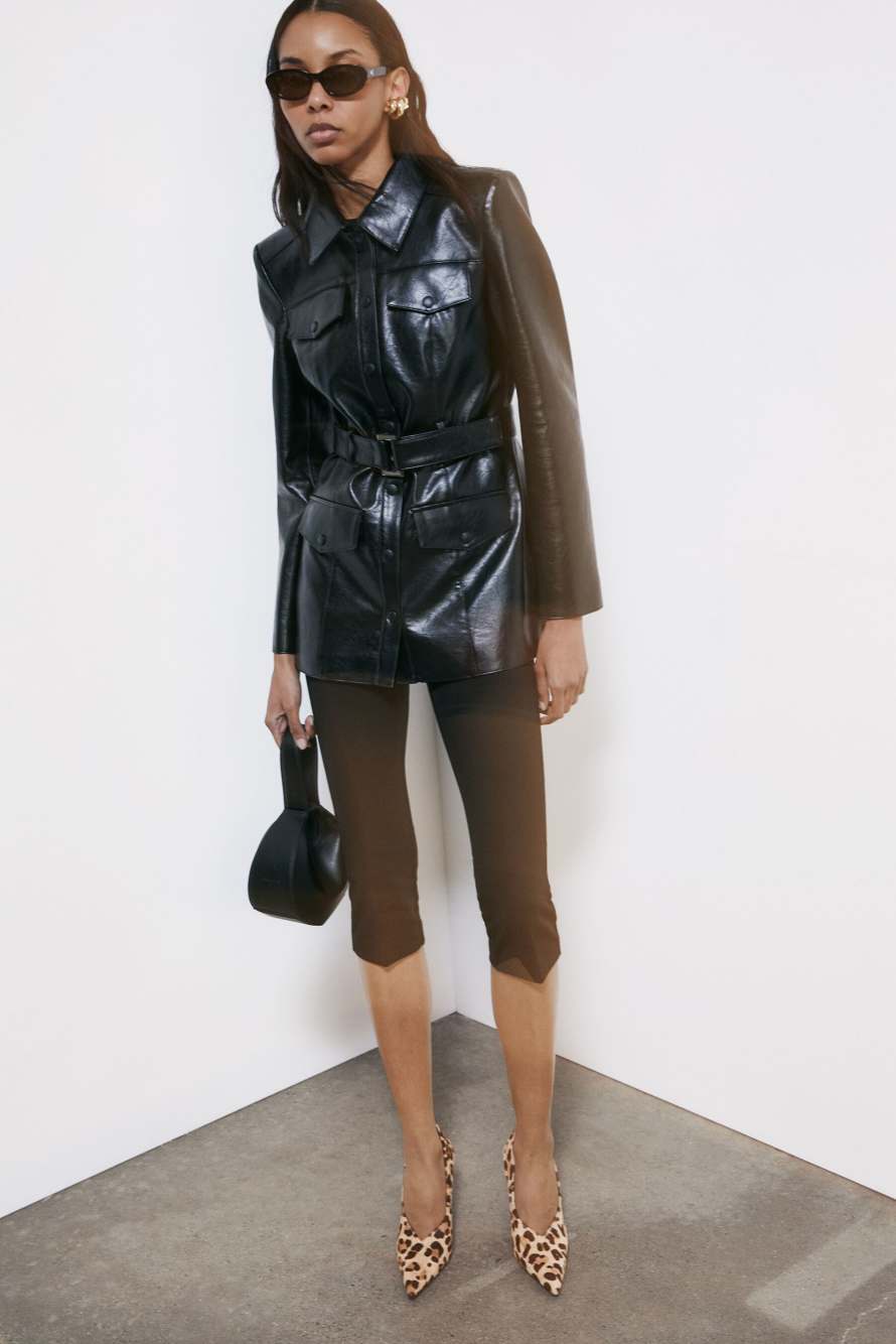 Кожаные туфли на каблуке с леопардовым принтом, Абстрактная фантазия, Patrizia Pepe