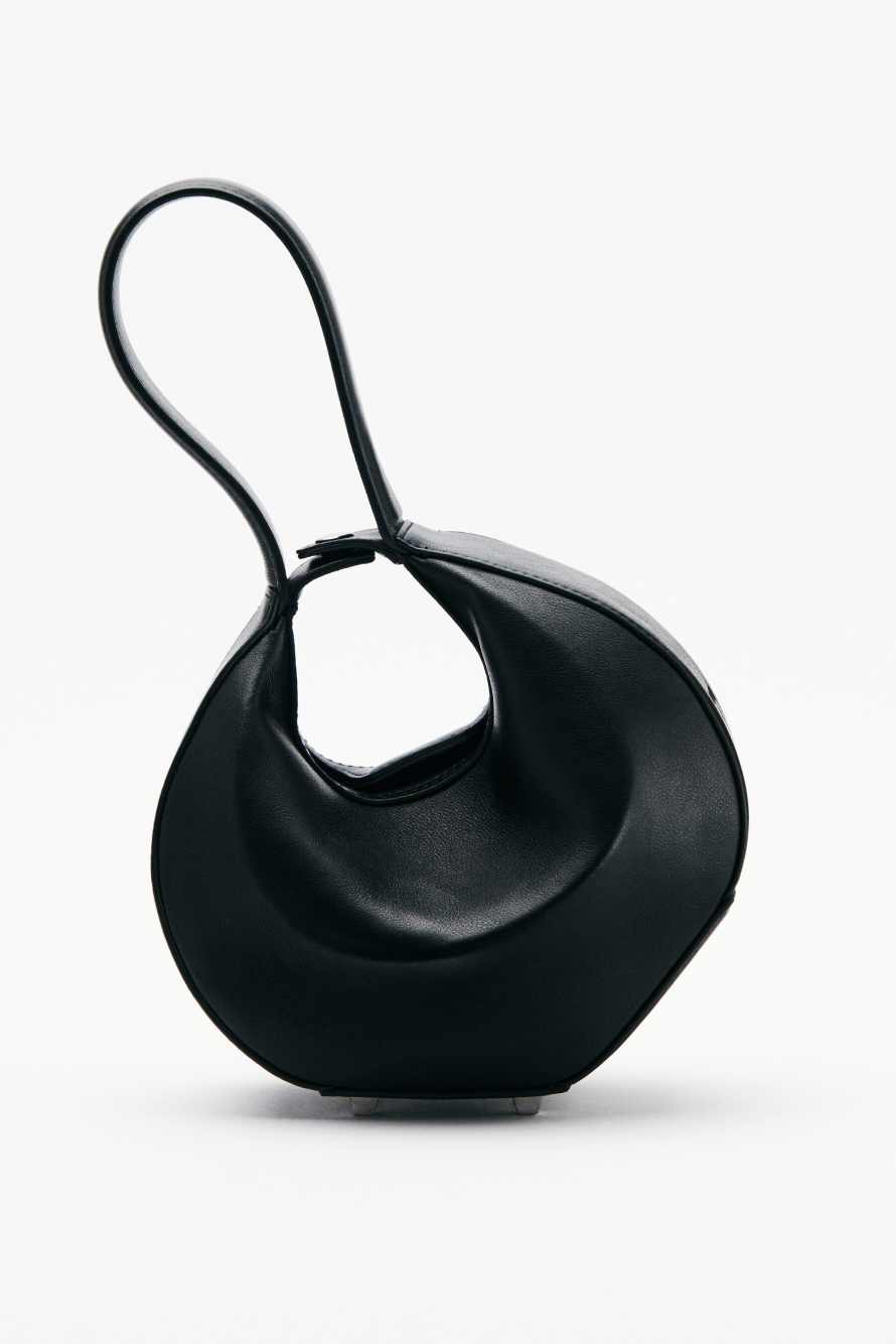 Сумка Bangle bag Hobo маленькая, Чёрный/Серебро, Patrizia Pepe