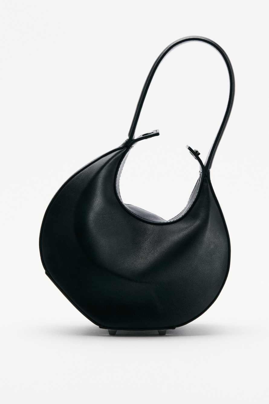 Сумка Bangle bag Hobo маленькая, Чёрный/Серебро, Patrizia Pepe
