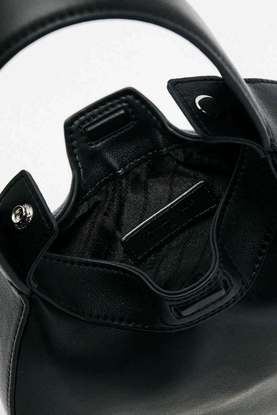 Сумка Bangle bag Hobo маленькая, Чёрный/Серебро, Patrizia Pepe