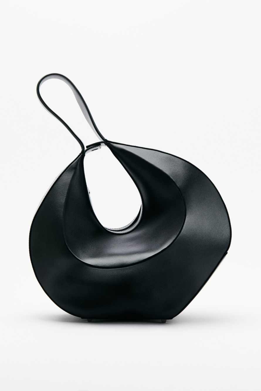 Кожаная сумка Bangle bag на плечо, Черный, Patrizia Pepe