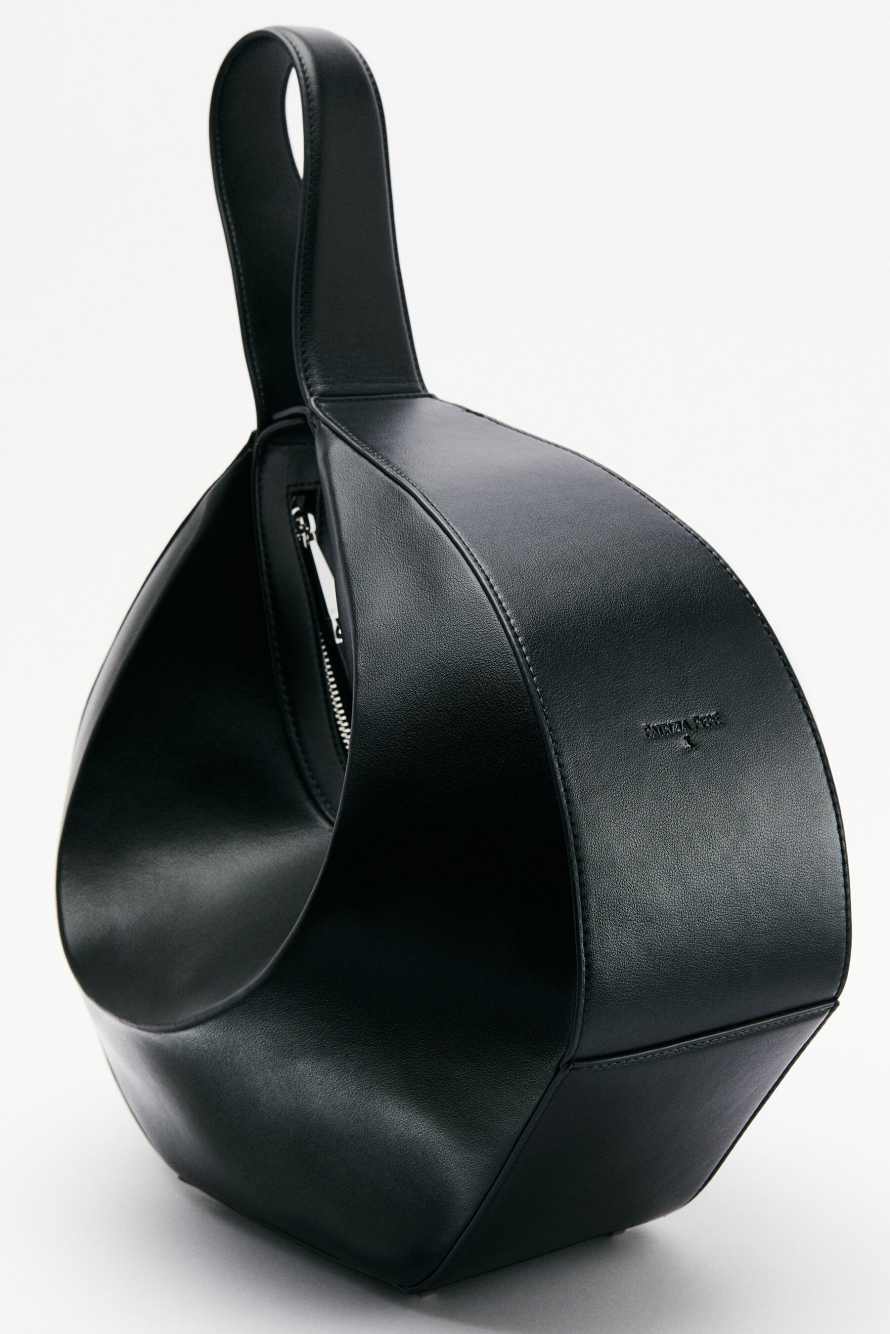 Кожаная сумка Bangle bag на плечо, Черный, Patrizia Pepe