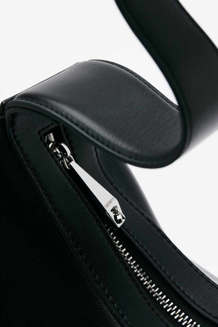 Кожаная сумка Bangle bag на плечо, Черный, Patrizia Pepe