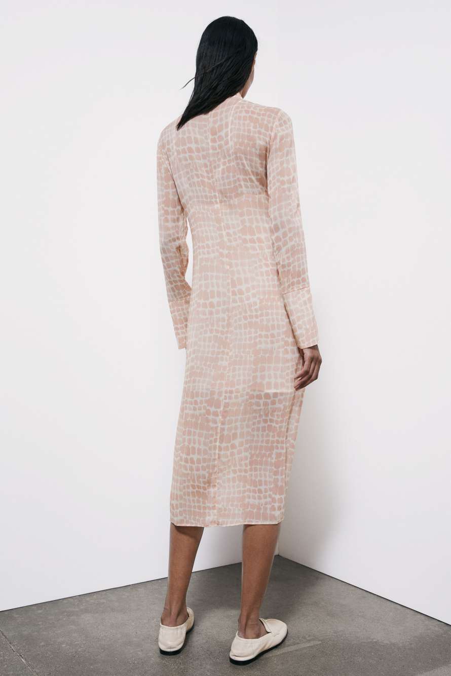 Midi shirt dress with Croco print, Abstract Fantasy, Patrizia Pepe