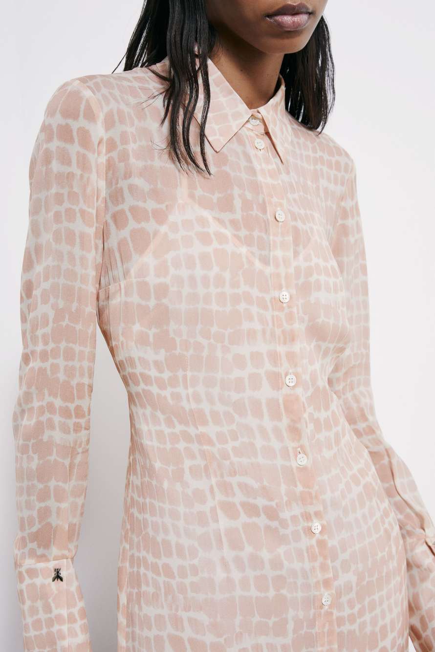 Midi shirt dress with Croco print, Abstract Fantasy, Patrizia Pepe