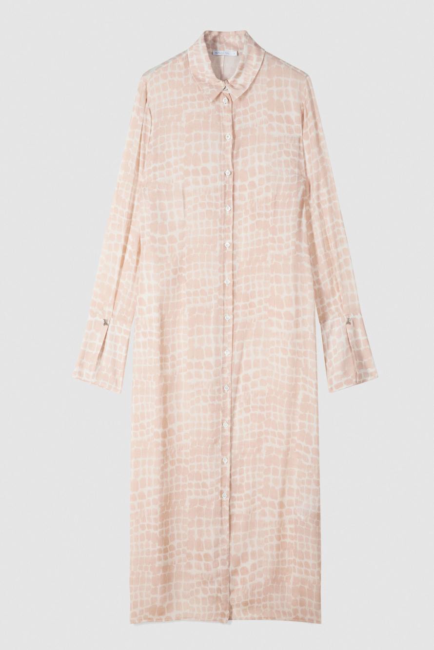 Midi shirt dress with Croco print, Abstract Fantasy, Patrizia Pepe